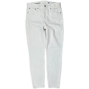 J. Crew 9" mid-rise toothpick jean in white‎ 29 NWT